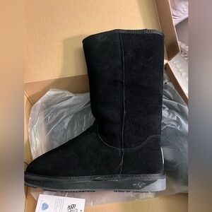 Women’s black suede boots
